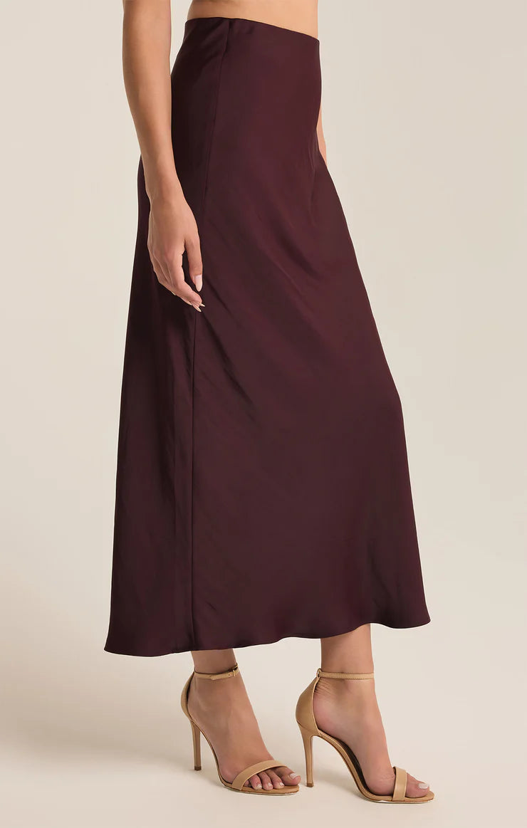 Z SUPPLY Europa Luxe Sheen Midi Skirt