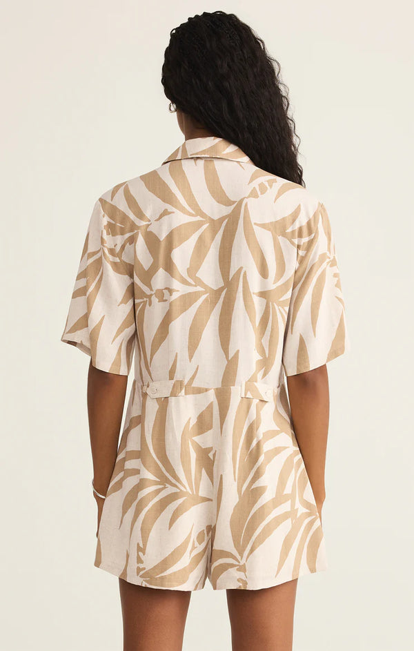 Z Supply Marcel Tropical Palm Romper