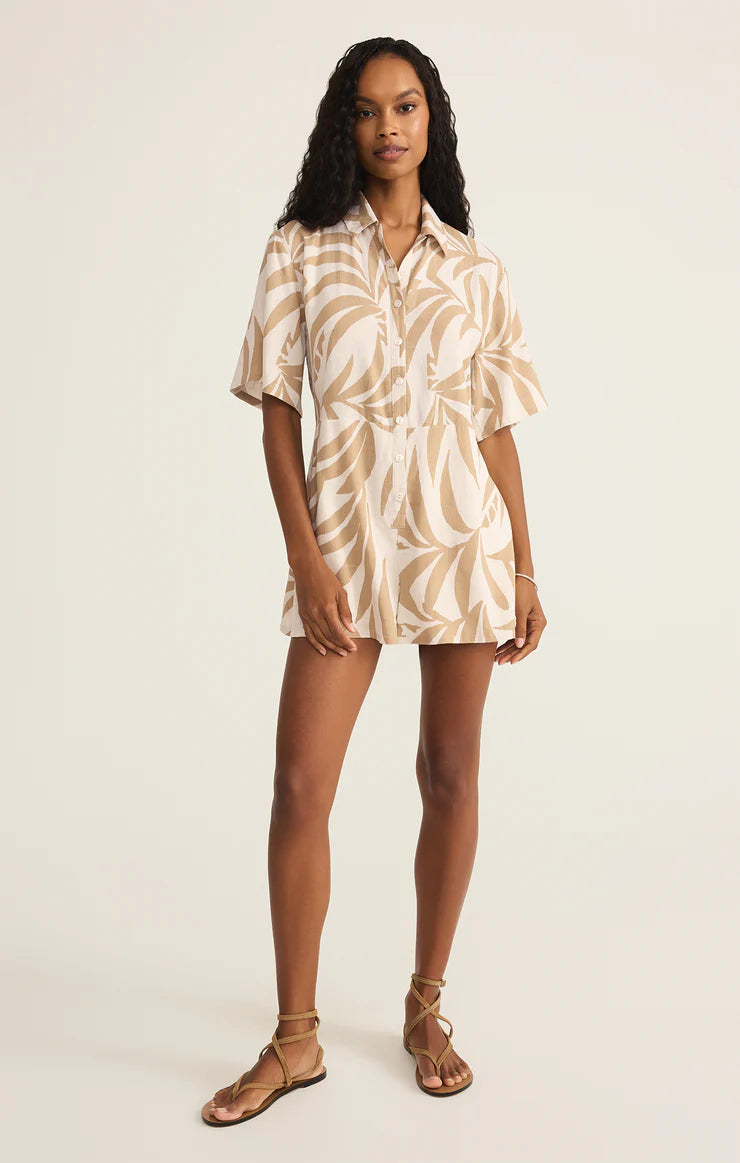Z Supply Marcel Tropical Palm Romper