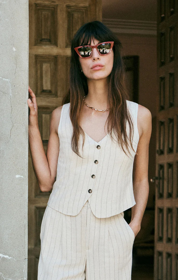 Z Supply Belfort Pinstripe Linen Vest – Maverick Fine Z Supply Belfort Pinstripe Linen Vest – Maverick Fine