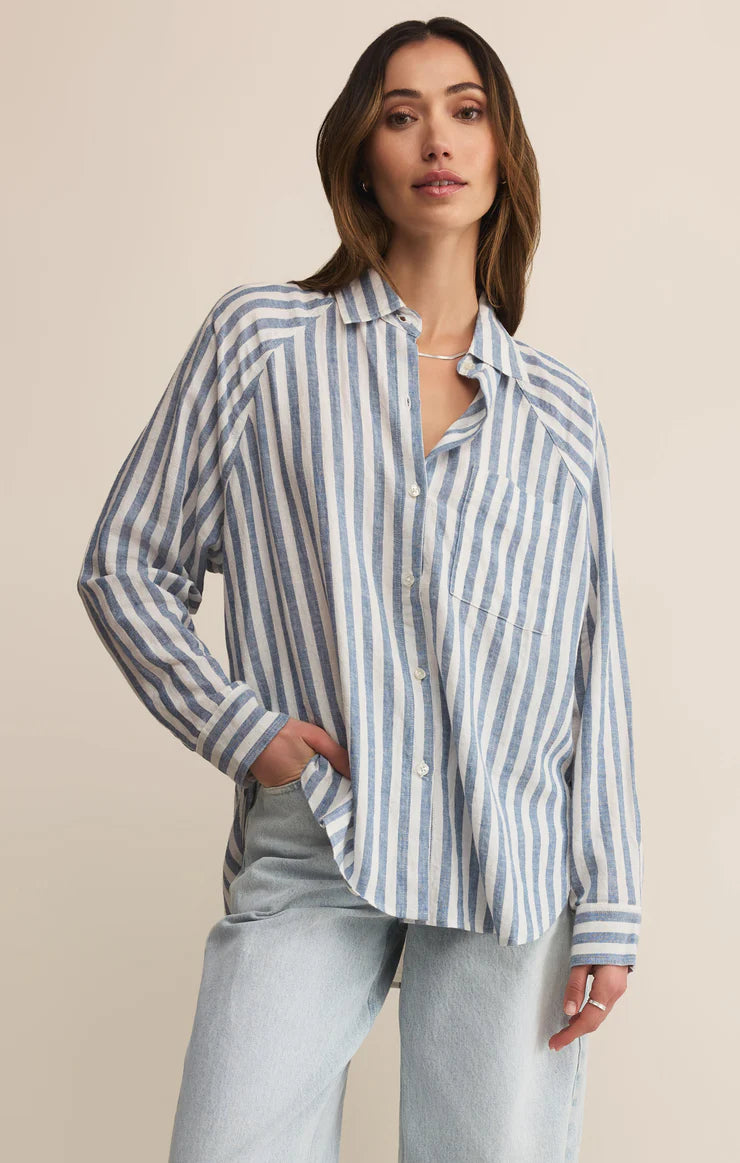 Z Supply Perfect Linen Striped Top