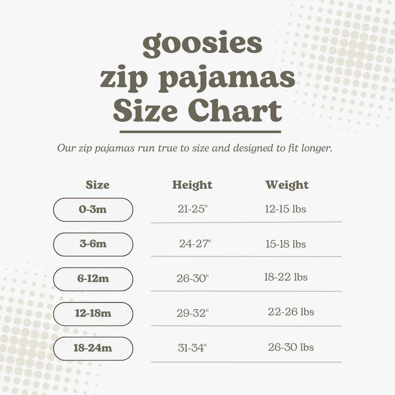 Goosies Zip PJs - Boots & Bows 6-24MO