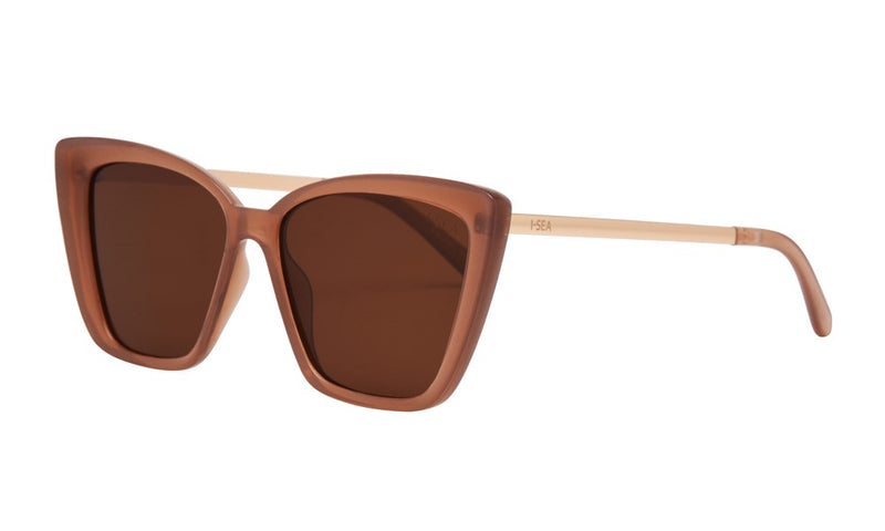 I-SEA ALOHA FOX DUSTY ROSE / BROWN POLARIZED LENS SUNGLASSES 