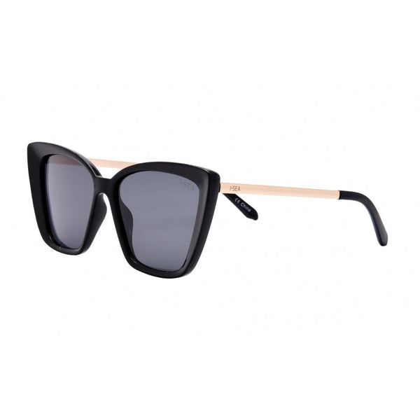 I-SEA ALOHA FOX BLACK / SMOKE POLARIZED LENS SUNGLASSES 