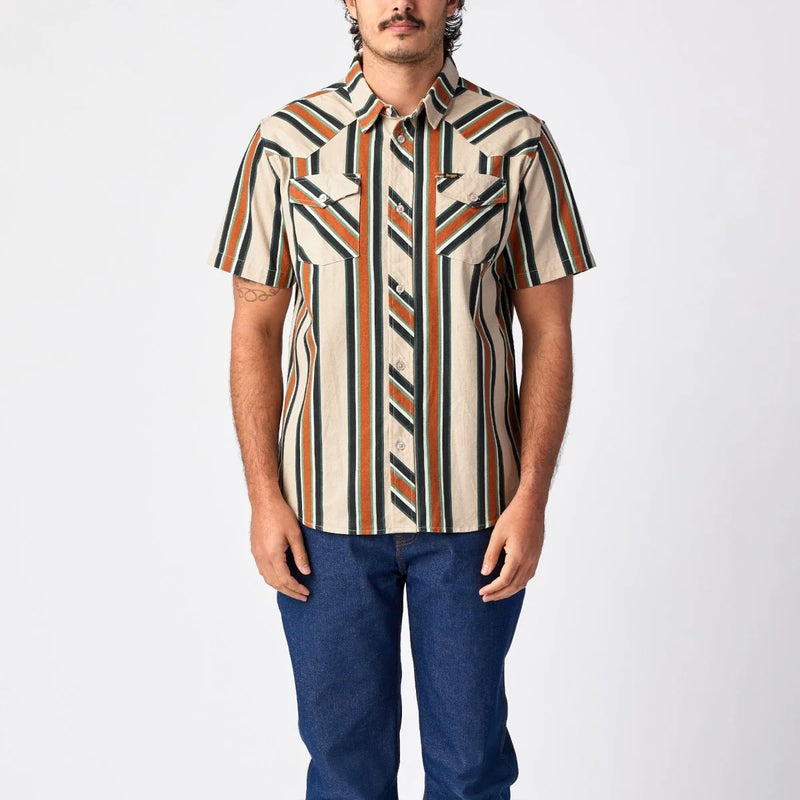 Amarillo Short Sleeve Shirt Stone Stripe