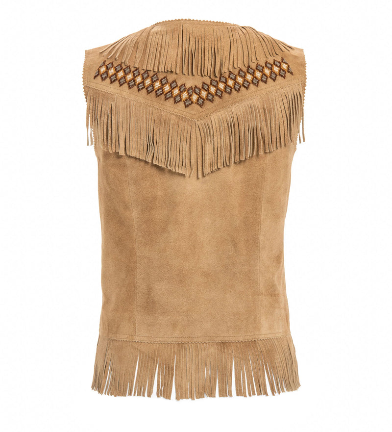 Madison Creek Anna Leather Fringe Vest