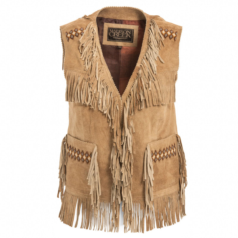 Madison Creek Anna Leather Fringe Vest