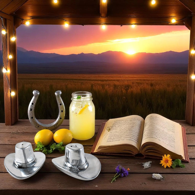 Arthur Court Cowboy Hat Salt and Pepper Shakers