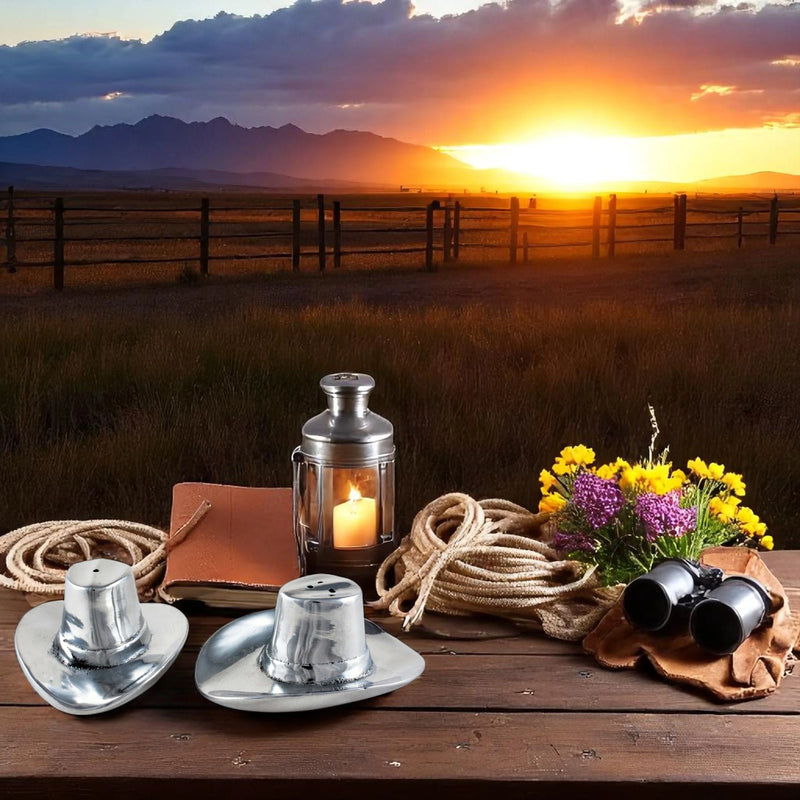 Arthur Court Cowboy Hat Salt and Pepper Shakers