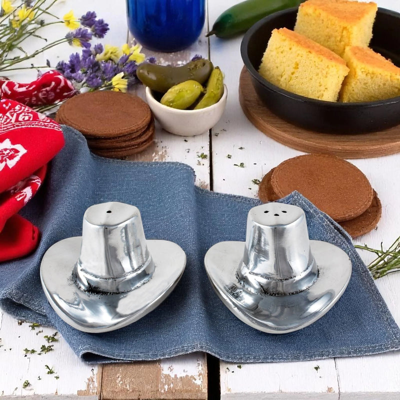 Arthur Court Cowboy Hat Salt and Pepper Shakers