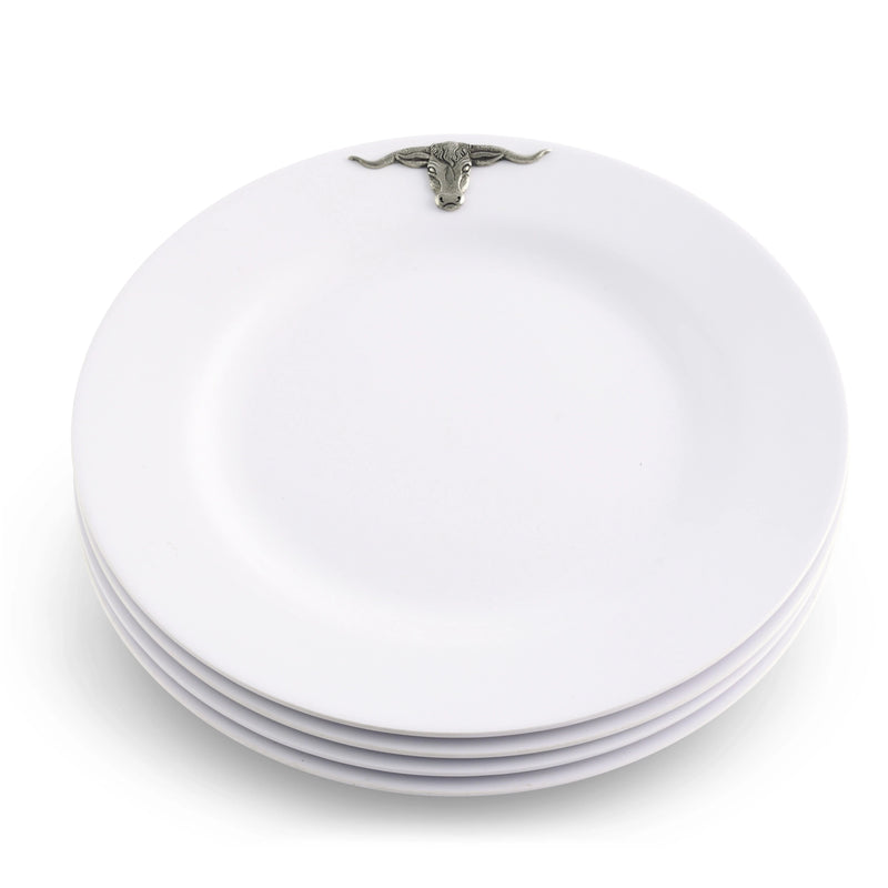 Arthur Court Longhorn Melamine Lunch Plates - Set of 4