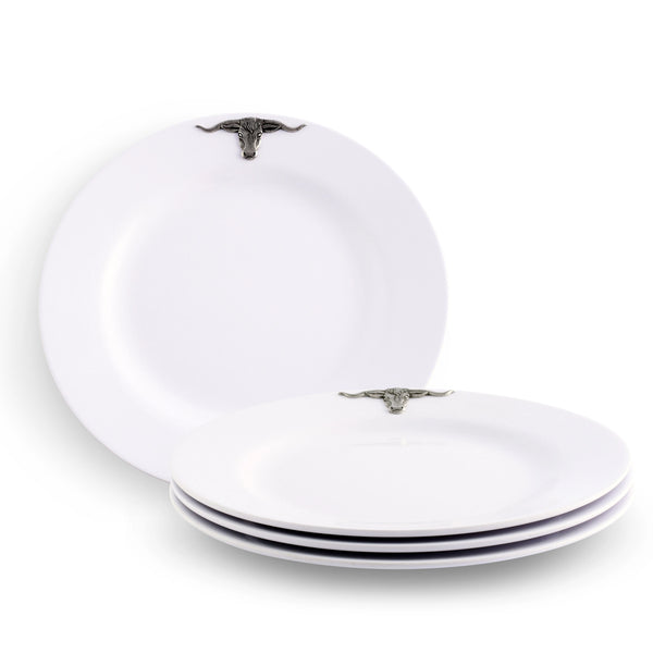 Arthur Court Longhorn Melamine Lunch Plates - Set of 4