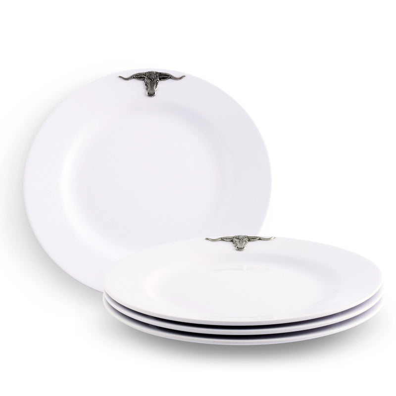 Arthur Court Longhorn Melamine Lunch Plates - Set of 4