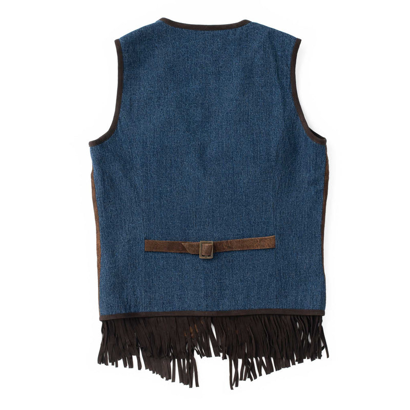 MADISON CREEK Audi Denim & Leather Fringe Vest