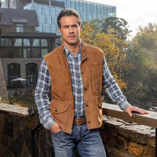 Madison Creek Bandera Goat Suede Leather Vest