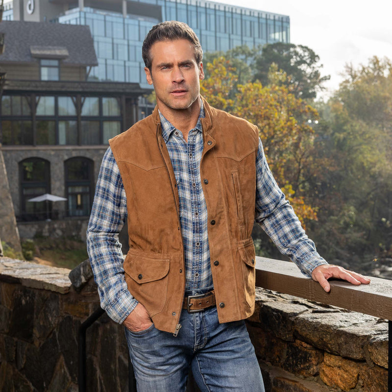 Madison Creek Bandera Goat Suede Leather Vest