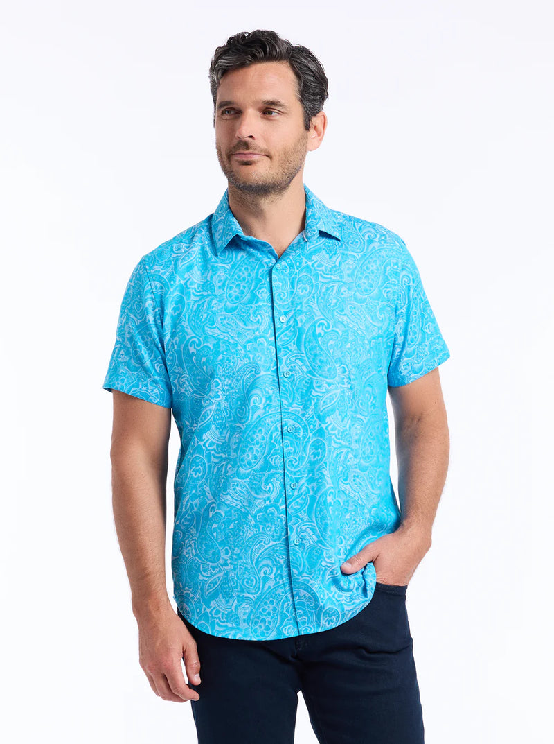 ROBERT GRAHAM HUDSON SHORT SLEEVE BUTTON DOWN SHIRT