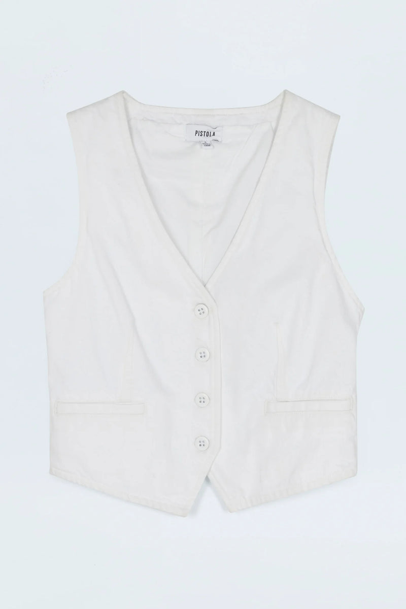 Pistola Vero Denim Vest - White