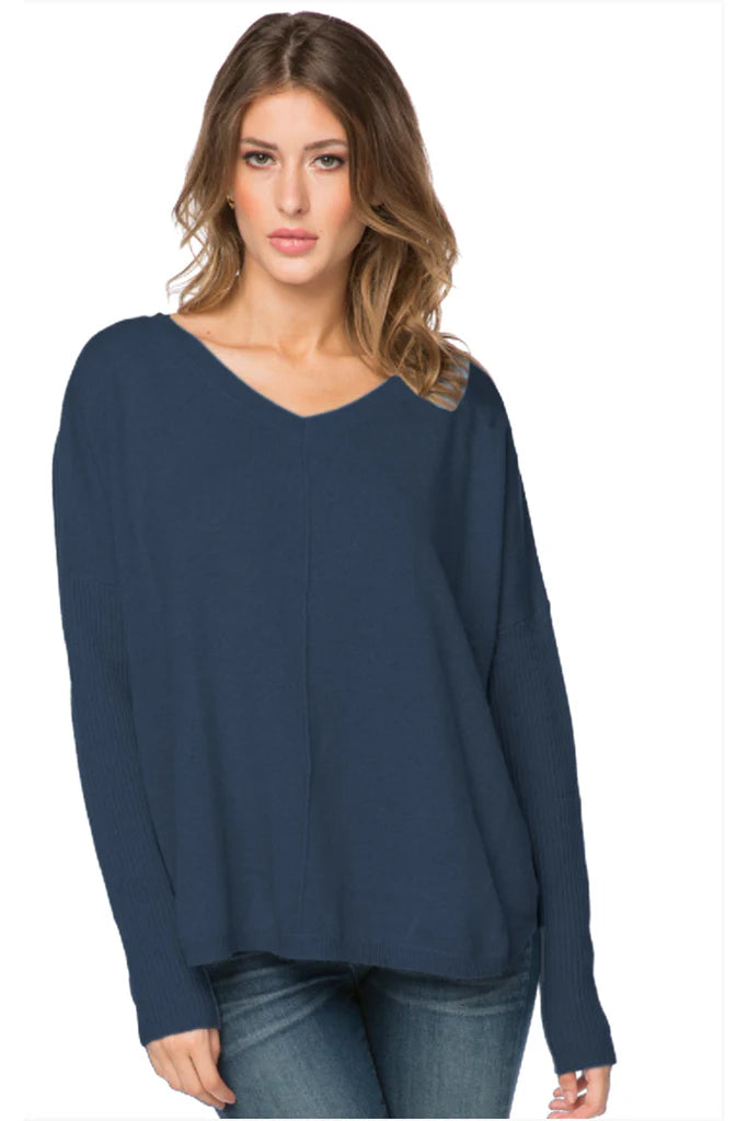 Subtle Luxury Nelly Washable Cashmere V-neck Pullover