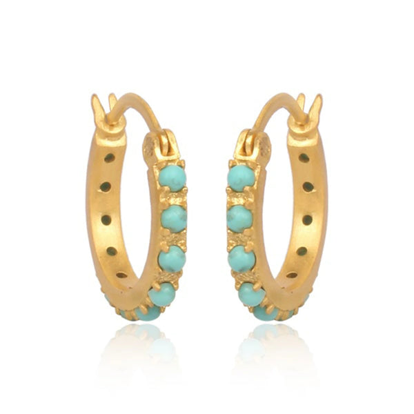 Christina Greene Turquoise Huggies