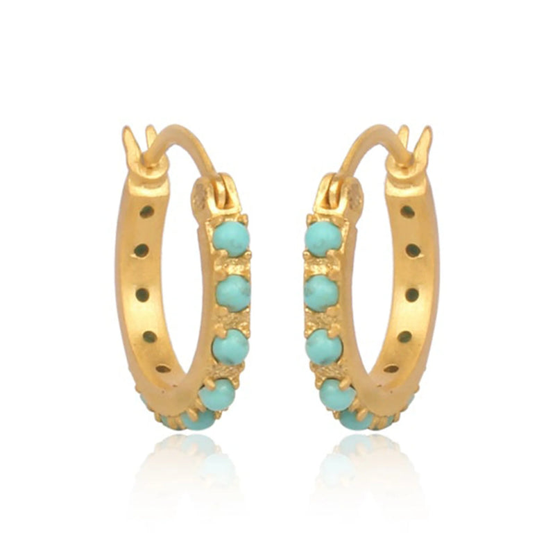 Christina Greene Turquoise Huggies