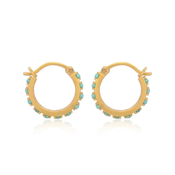 Christina Greene Turquoise Huggies