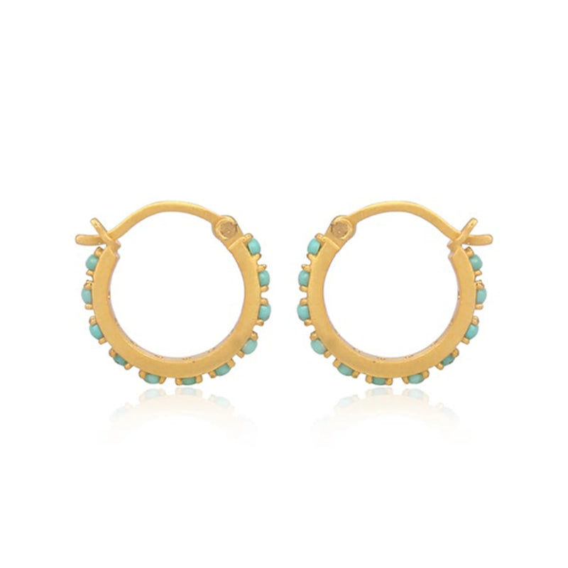 Christina Greene Turquoise Huggies