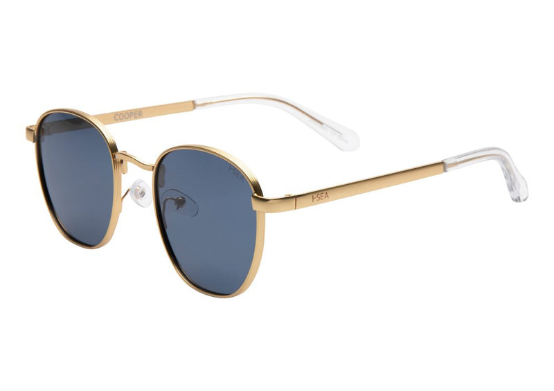 GOLD FRAME WITH NAVY LENSES SUNGLASSES