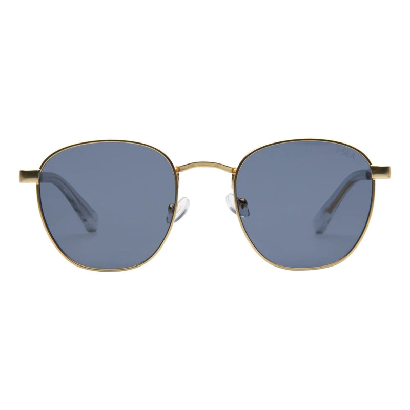 GOLD FRAME WITH NAVY LENSES SUNGLASSES