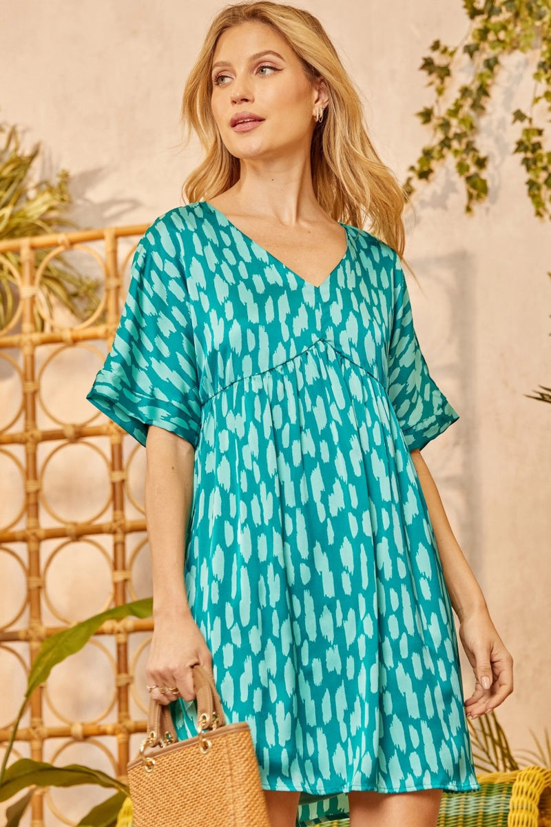 GRASS IS GREENER MINI DRESS