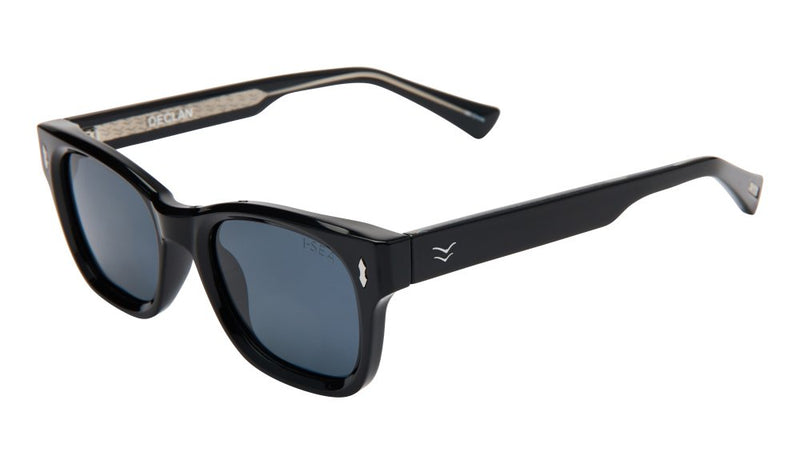 I - SEA DECLAN BLACK / SMOKE POLARIZED LENS SUNGLASSES