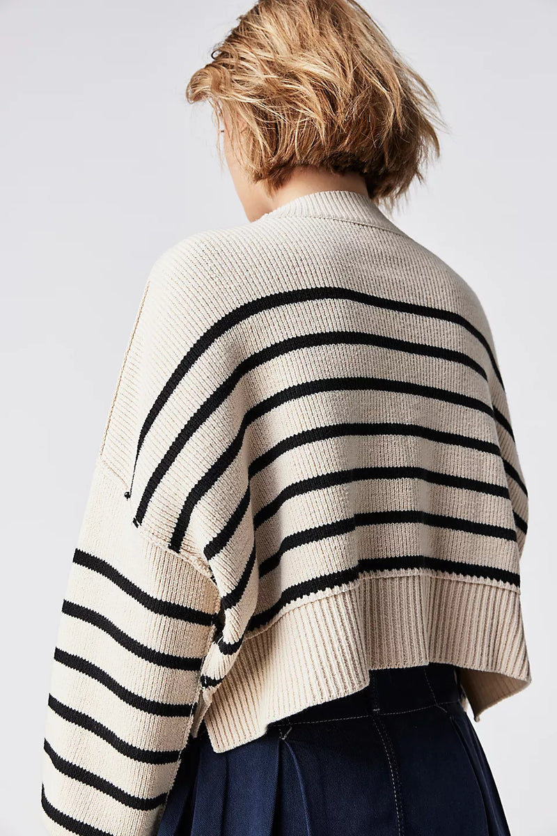 FREE PEOPLE STRIPE EASY STREET CROP TOP