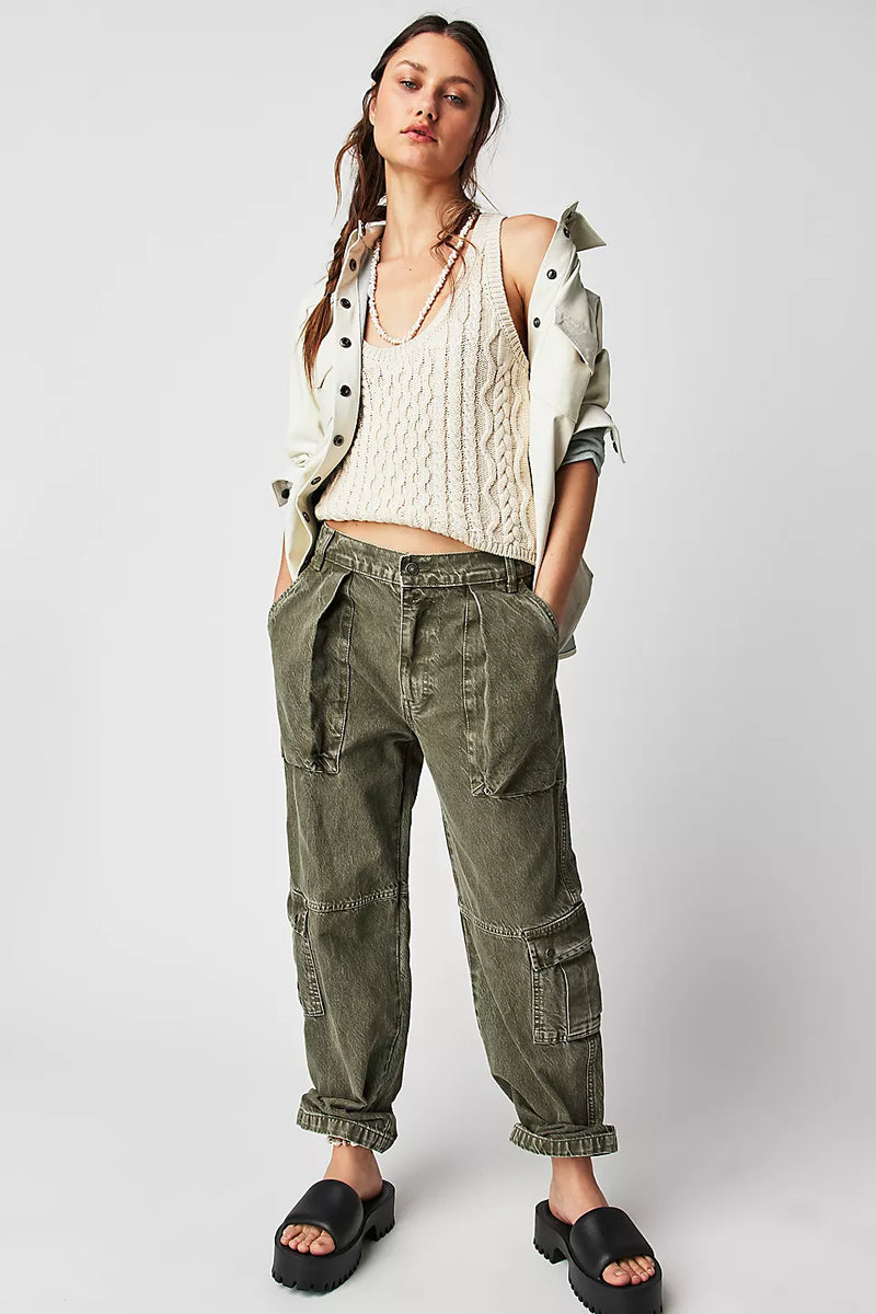 FREE PEOPLE HIGH TIDE CABLE TANK