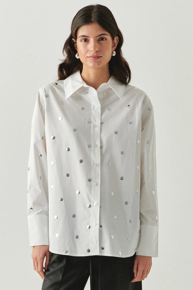 Exquise Murphy White With Studs Blouse 