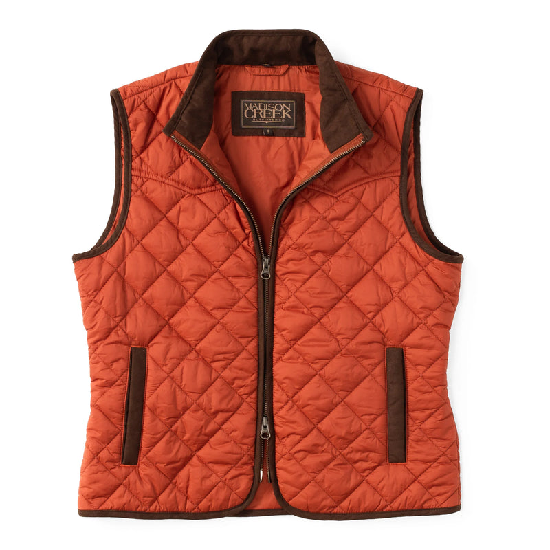 Madsion Creek Ennis Quilted Nylon Vest with Microsuede Trim