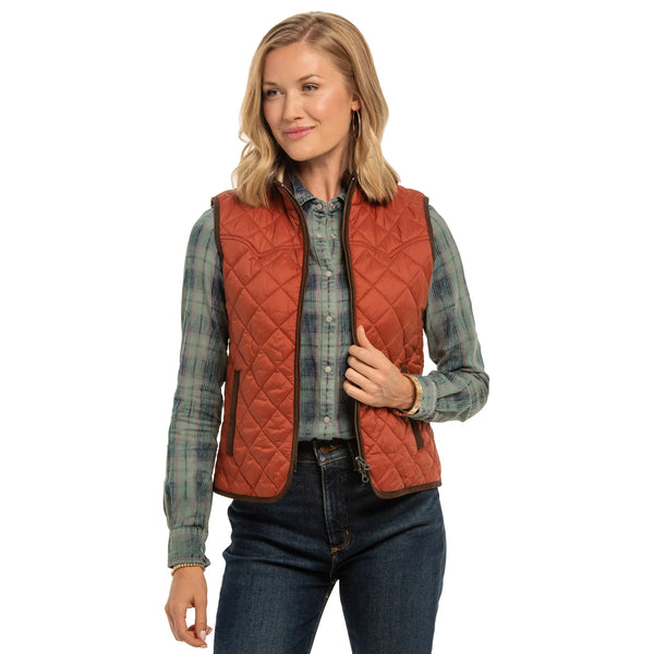 Madsion Creek Ennis Quilted Nylon Vest with Microsuede Trim