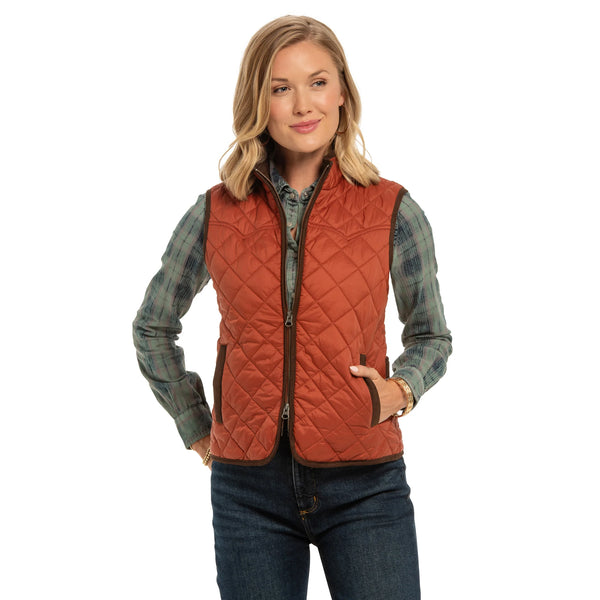 Madsion Creek Ennis Quilted Nylon Vest with Microsuede Trim