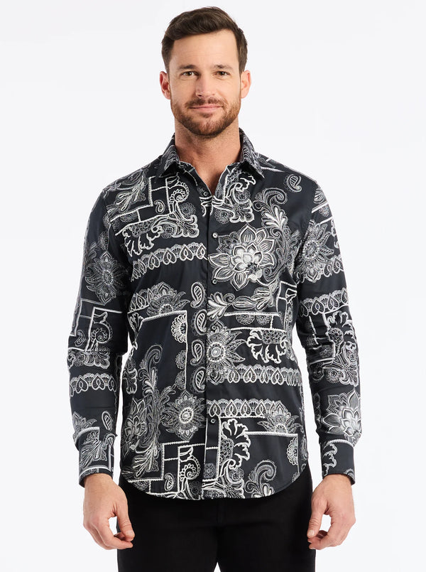 ROBERT GRAHAM ARDEN LONG SLEEVE BUTTON DOWN SHIRT