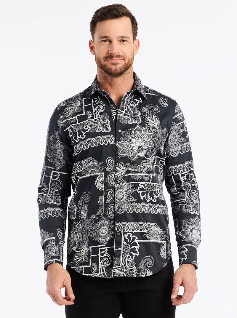 ROBERT GRAHAM ARDEN LONG SLEEVE BUTTON DOWN SHIRT