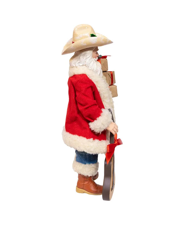 11" Fabriché™ Western Santa With Guitar