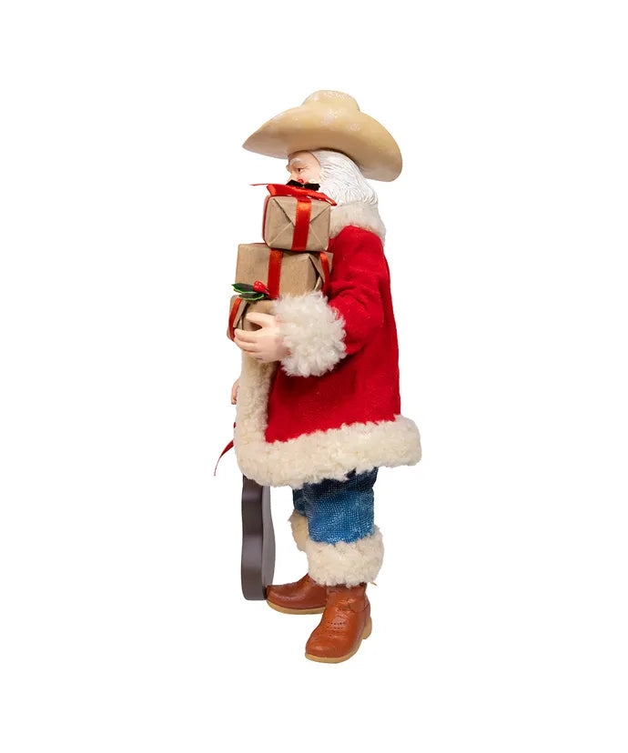 11" Fabriché™ Western Santa With Guitar