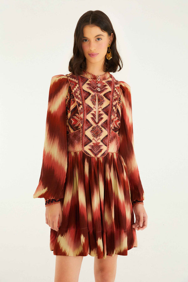 Farm Rio Amanda Stripes Tapestry Dress
