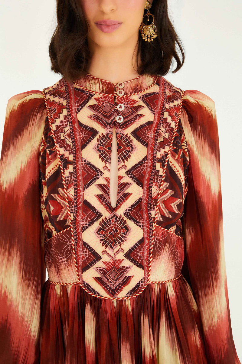 Farm Rio Amanda Stripes Tapestry Dress