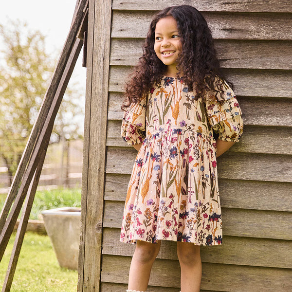 PINK CHICKEN Girls Brooke Dress - Autumn Flowers