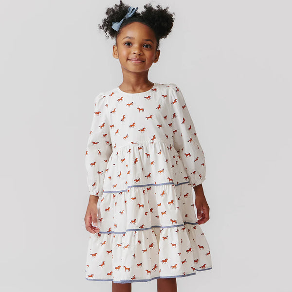 PINK CHICKEN Girls Julia Dress - Tiny Horses