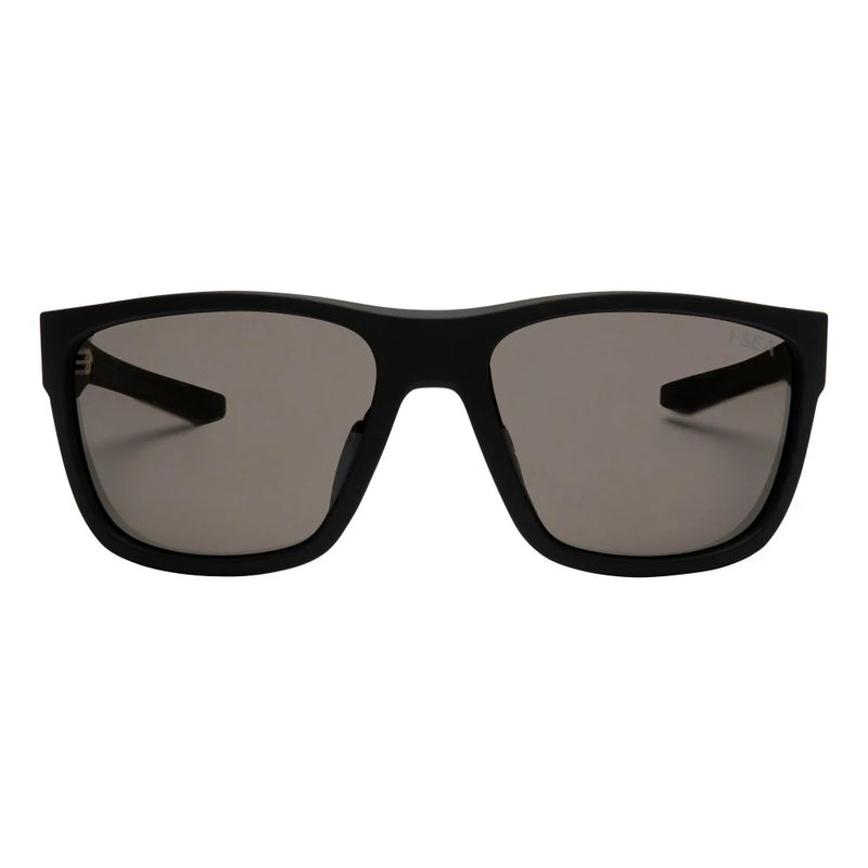 I-SEA GREYSON 2.0 BLACK RUBBER / SMOKE POLARIZED LENS SUNGLASSES