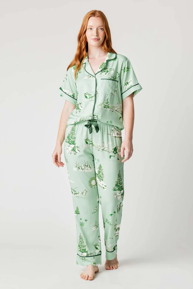 Katie Kime Holiday Toile Pajama Pants Set