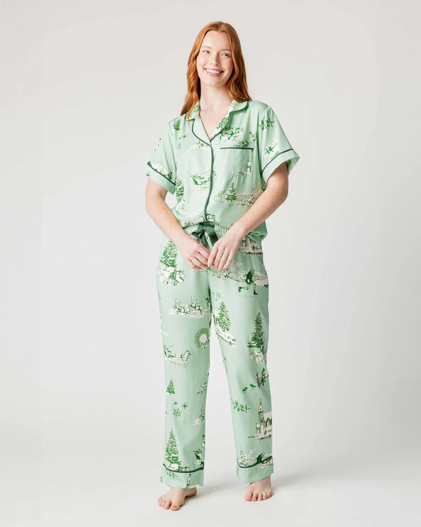 Katie Kime Holiday Toile Pajama Pants Set