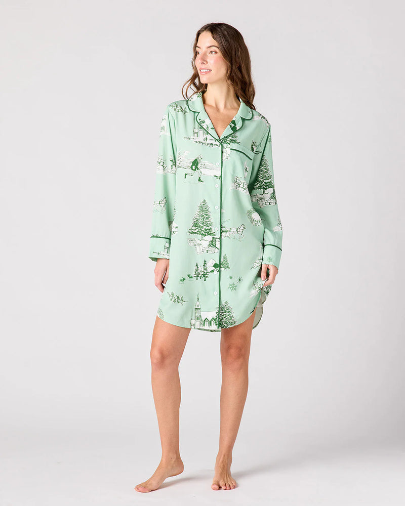 Katie Kime Holiday Toile Sleep Shirt