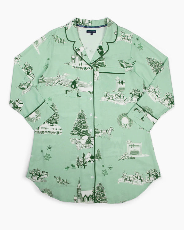 Katie Kime Holiday Toile Sleep Shirt